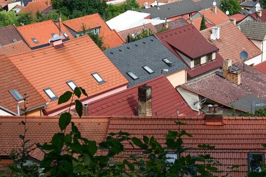 View from the roof of the house. Boskovice. Moravia. Czechia. 