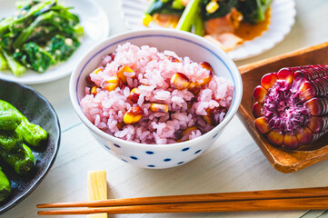 赤いトウモロコシご飯