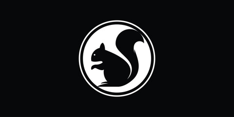 illustration of a squirrel logo, with a modern concept.vector