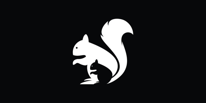 creative logo of 2 squirrels with modern concept.vector