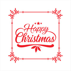 Happy Christmas Border Design Vector Art.