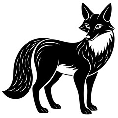 fox cartoon isolated on white