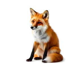 Fototapeta premium fox vulpes on white background