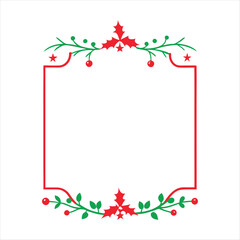 Happy Christmas Border Design Vector Art.