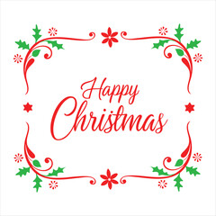 Happy Christmas Border Design Vector Art.