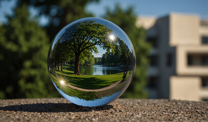 crystal  ball with beautiful background 