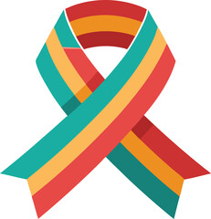 cancer ribbon on a white background illustration design