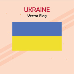 Ukraine vector flag lines and stock 