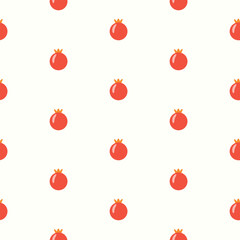 Seamless pattern polka dot berries on isolated background. Hand drawn background for Autumn harvest holiday, Thanksgiving, Halloween, seasonal, textile, scrapbooking.