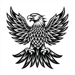 Fototapeta premium Eagle silhouette vector
