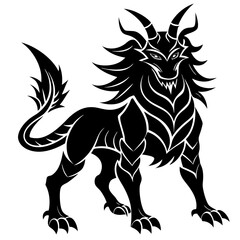 black and white horse illustration