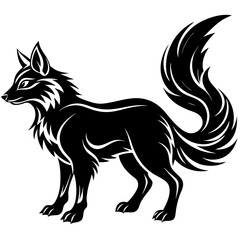 black and white horse