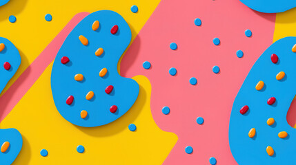 Seamless abstract background, happiness, background, repeating pattern, colorful