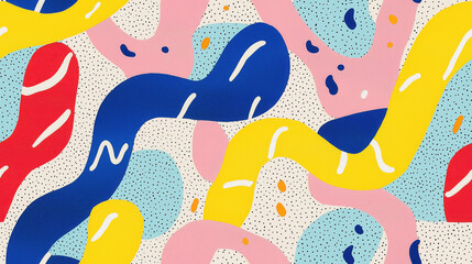 Fototapeta premium Seamless abstract background, happiness, background, repeating pattern, colorful