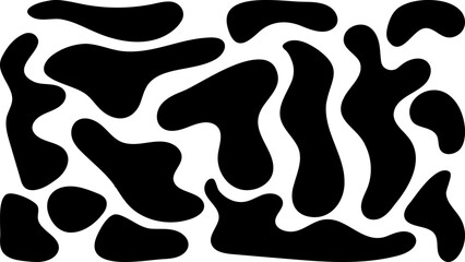 cow coloring, decorative cow spots vector background set