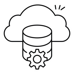 Data Management Icon Design. Representing Database. Organization. Information. Storage. Vector icon.