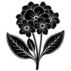 black and white flower vector