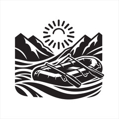 High-Quality Whitewater Raft Silhouettes - Vector Graphics for Designers