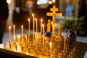 interior of russian orthidox church in center of Russia