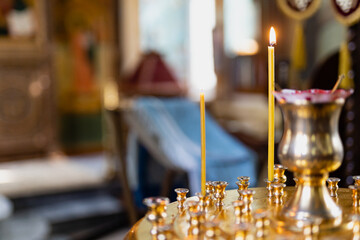 interior of russian orthidox church in center of Russia