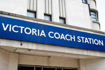 Victoria coach station in London.