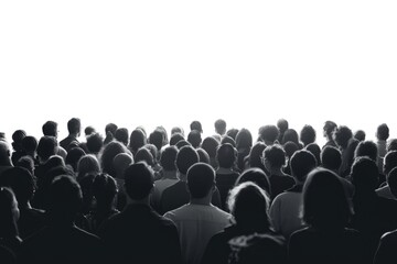 Obraz premium Large group of people gathered around a screen for a presentation or lecture, possibly indoors