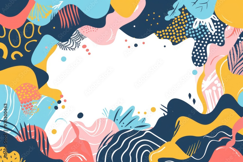 Poster a colorful abstract background with a blank space in the middle