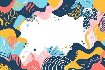 Naklejka premium A colorful abstract background with a blank space in the middle