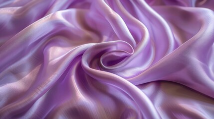 Fototapeta premium Silk Fabric with Smooth Lavender and Subtle Gold Highlights