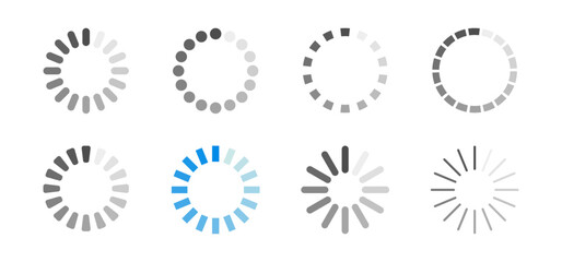 collection of loading and buffering symbols for websites