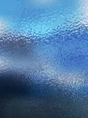 Abstract blue gradient background with of embossed, ribbed glass. Matte blurred texture. Vector illustration EPS10 for wallpapers, presentations, posters. 