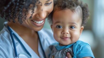 A mother soothing her baby with a pediatricianâ€™s advice on baby sleep patterns and health management