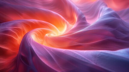 Obraz premium Abstract of a swirl of fabric with a bright light