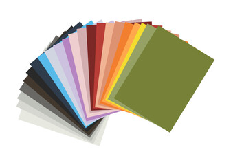 Colourfull paper sheets isolated on white. 