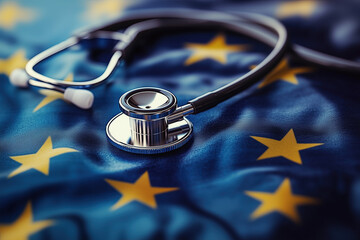 Stethoscope on European Union Flag