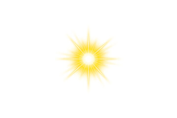 Fototapeta premium Gold light effect. Starlight sparkle. Lens flare. Sun, Sun light effect with sparkles. Light flare shine isolated on transparent background. Magic glow, Galaxy, Space overlays. Starburst, Light PNG