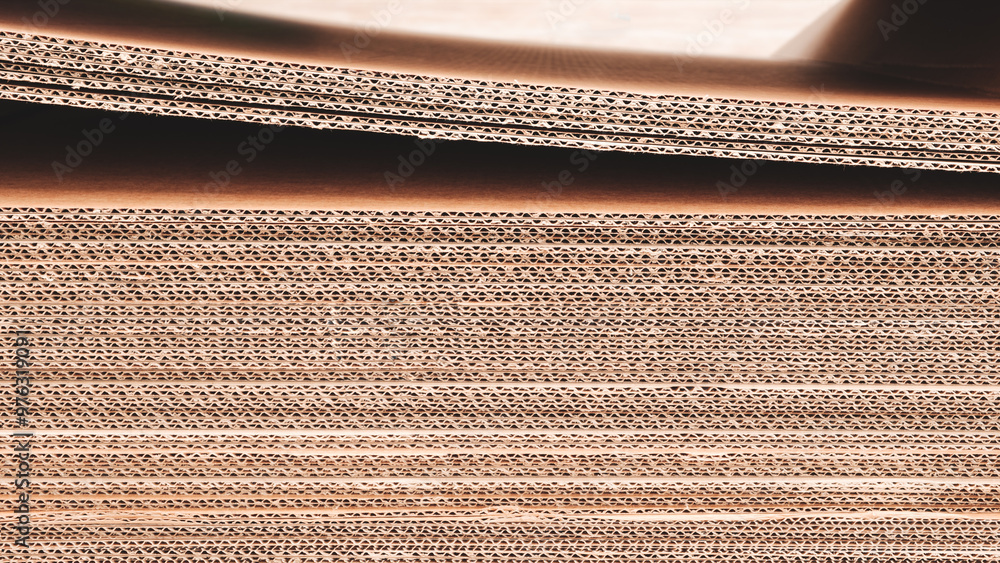 Leinwandbilder a stack of brown cardboard boxes. the boxes are stacked on top of each other and are brown in color