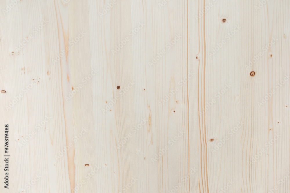 Poster A wooden surface with a grain pattern and a few holes. The surface is white and has a natural, rustic feel to it