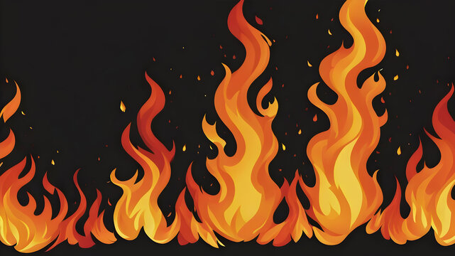 Burning flames for detail.  AI generated image, ai.