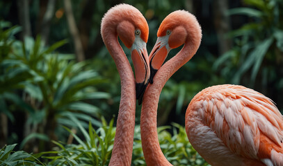 Obraz premium flamingos with new look and style 