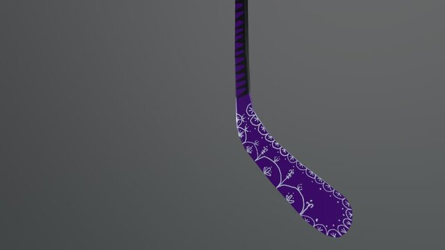 3D Render of Hockey Stick with Haudenosaunee Skydome design