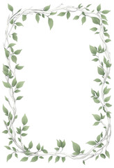 Obraz premium Frame of leaves on a transparent background