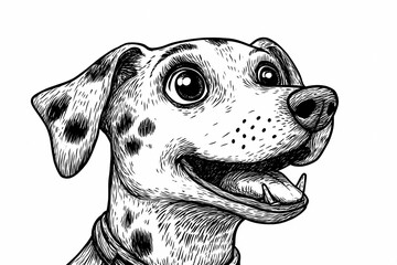 Cute coloring page featuring a playful dog for kids creativity.
