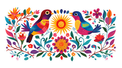 Obraz premium Mexican Folk Art Sticker Design