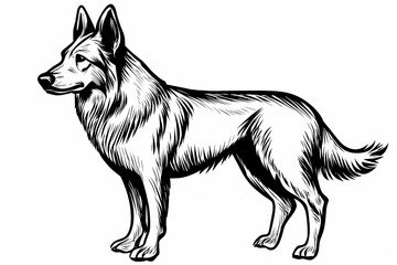 Fototapeta premium Cute coloring page featuring a playful dog for kids creativity.