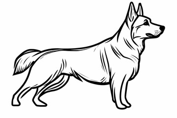Obraz premium Cute coloring page featuring a playful dog for kids creativity.