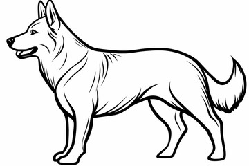 Fototapeta premium Cute coloring page featuring a playful dog for kids creativity.
