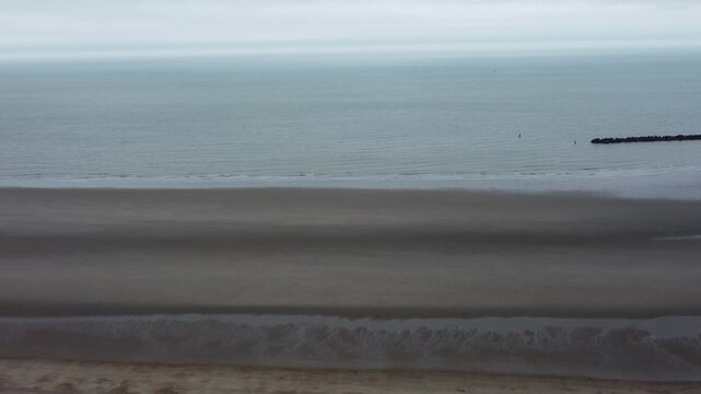Visual drama of a battleship on Dunkirk&rsquo;s beach from an aerial perspective visual drama of a battleship on Dunkirk&rsquo;s beach from an aerial perspective