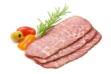 Premium Japanse Marble Meat, isolated on a white background. Close-up