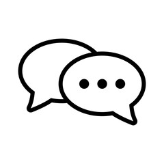 Chat icon. Talk bubble speech icon. Dialogue balloon icon.